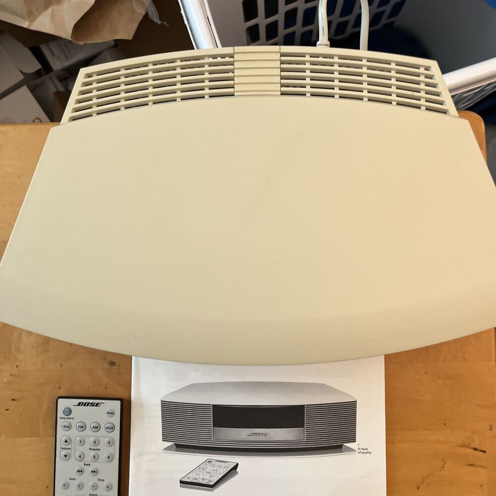 Bose Wave Radio II AM/FM Stereo Off White Clock Radio w Remote Manual Very Clean - Picture 5 of 13